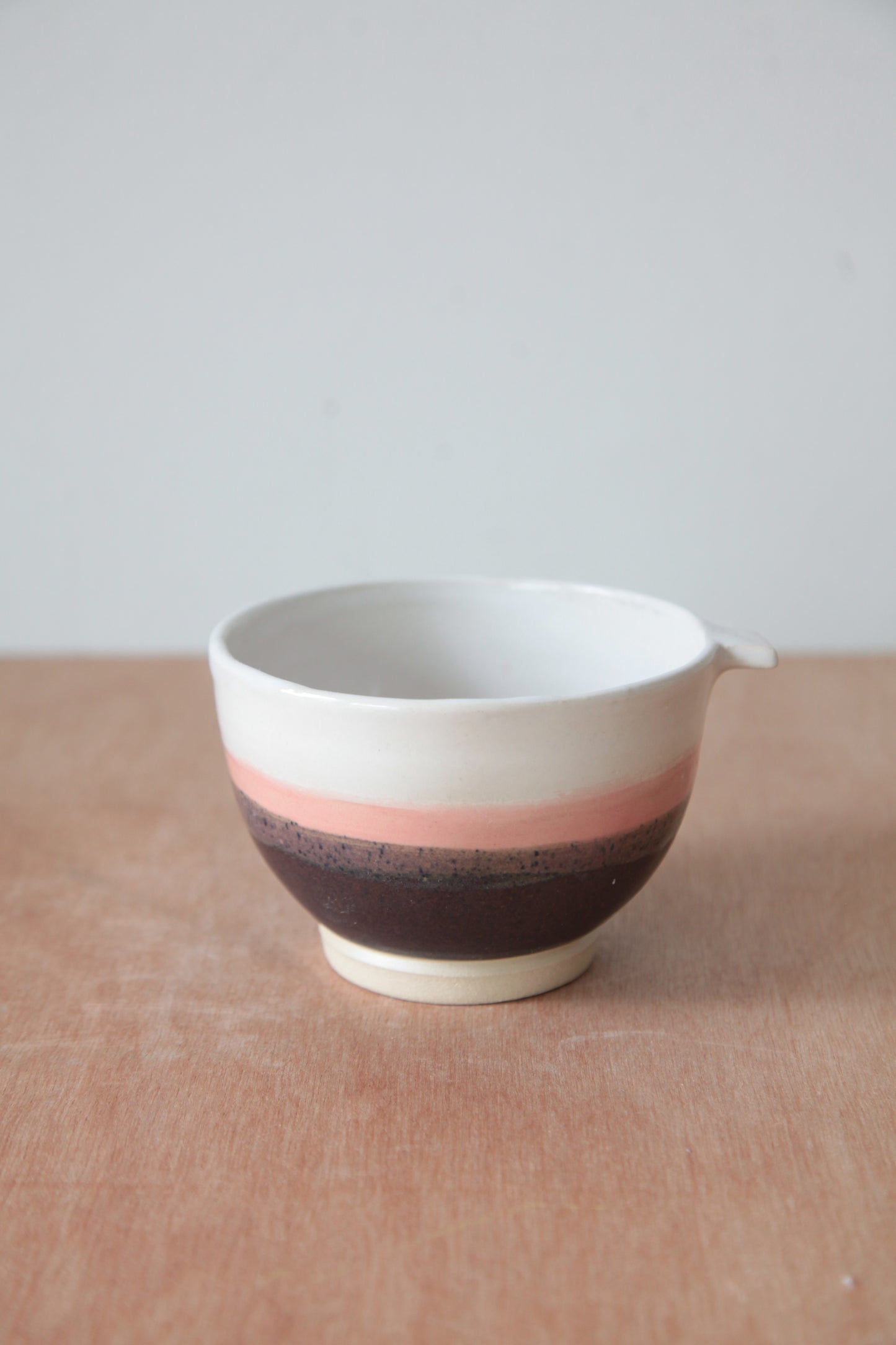 cappuccino kop, bruin/roze/wit