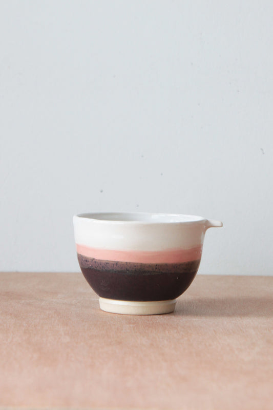 cappuccino kop, bruin/roze/wit